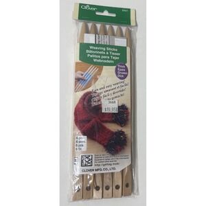 Clover Weaving Sticks 8441 Thick Birch Wood 6 Pcs 9"
